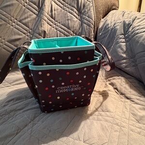 Creative Memories Rainbow Dots Crop Caddy.
